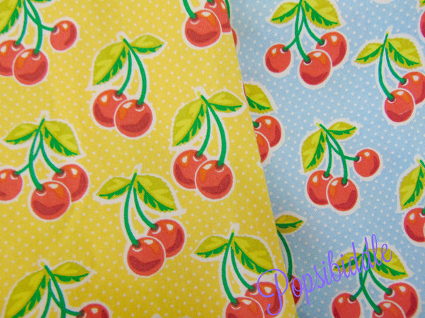 Cherries Jubilee Dress in Light Blue