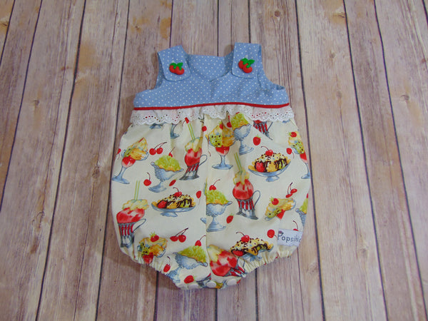 Ice Cream Social Bubble Romper